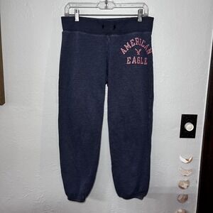 American Eagle Y2K Logo‎ Sweatpants Womens Small Jogger Athletic Lounge Pants